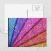 Trendy Geometrical Glitter Stripes Briefkaart (Voorkant / Achterkant)