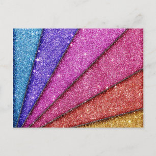 Trendy Geometrical Glitter Stripes Briefkaart