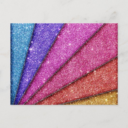 Trendy Geometrical Glitter Stripes Briefkaart (Voorkant)