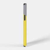 Trendy geometrisch geel grijs terrazzo monogram iPhone hoesje (Rechterkant)