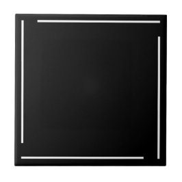 Trendy Geometrisch Minimalistisch Zwart Tegeltje
