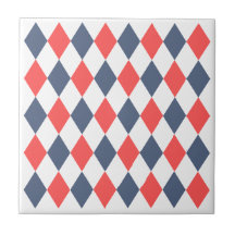 Trendy geometrisch patroon jaren 60 Rood Blauw Ret
