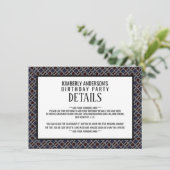 Trendy geometrisch patroon, modern verjaardagsdeta kaart (Staand voorkant)