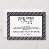 Trendy geometrisch patroon, modern verjaardagsdeta kaart (Voorkant)