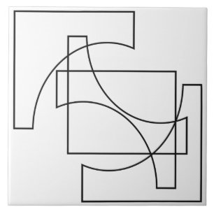 Trendy Geometrisch Patroon Tegeltje