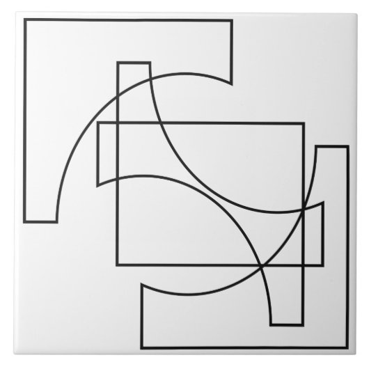 Trendy Geometrisch Patroon Tegeltje (Voorkant)