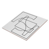 Trendy Geometrisch Patroon Tegeltje (Zijkant)