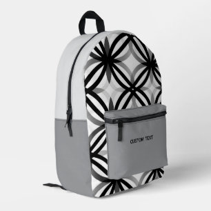 Trendy geometrische aangepaste tekstrugzak bedrukte rugzak