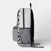 Trendy geometrische aangepaste tekstrugzak bedrukte rugzak (Rechts)