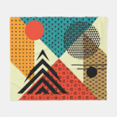 Trendy geometrische elementen, retro stijl. fleece deken (Voorkant (Horizontaal))