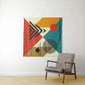 Trendy geometrische elementen. Stijlstructuur retr Wandkleed (In Situ (horizontaal))