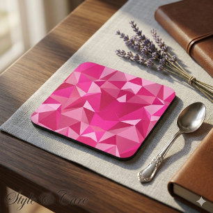 Trendy geometrische halftone print harde plastic o bier onderzetter