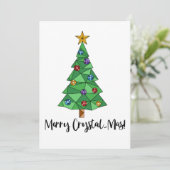 Trendy Geometrische Kleurrijke Boom Vrolijk Kerstf Kaart (Staand voorkant)