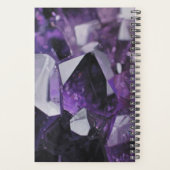 trendy geometrische kristal gemstone paarse amethy planner (Achterkant)