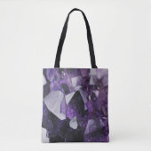 trendy geometrische kristal gemstone paarse amethy tote bag (Voorkant)