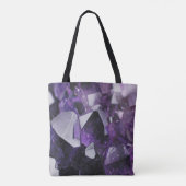 trendy geometrische kristal gemstone paarse amethy tote bag (Achterkant)