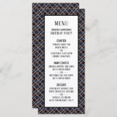 Trendy geometrische patroon, moderne verjaardag me menu (Voorkant / Achterkant)