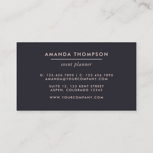 Trendy geometrische penseelstreken Collage Busines Visitekaartje (Achterkant)