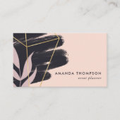 Trendy geometrische penseelstreken Collage Busines Visitekaartje (Voorkant)