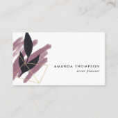 Trendy geometrische penseelstreken Collage Busines Visitekaartje (Voorkant)