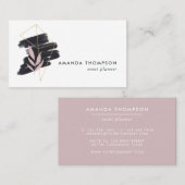 Trendy geometrische penseelstreken collage visitekaartje (Voorkant / Achterkant)