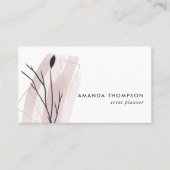 Trendy geometrische penseelstreken visitekaartje (Voorkant)