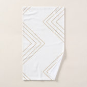 Trendy geometrische witte en gouden pijlen bad handdoek (Handdoek)