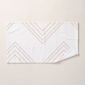 Trendy geometrische witte en gouden pijlen bad handdoek (Handdoek)
