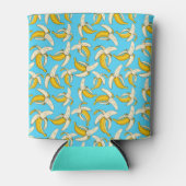 Trendy gepelde bananen Pop Art Patroned Blikjeskoeler (Voorkant)