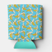 Trendy gepelde bananen Pop Art Patroned Blikjeskoeler (Achterkant)