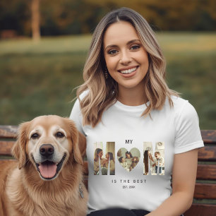 Trendy Gepersonaliseerd Foto MOM Hart T-shirt