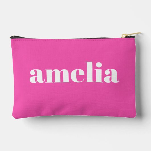 Trendy gepersonaliseerd Hot Pink Etui (Achterkant)