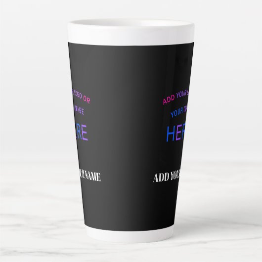 Trendy  Gepersonaliseerd Merk Logo Latte Mok (Voorkant)