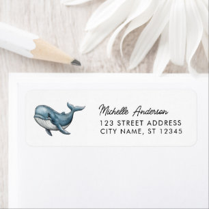 Trendy Gepersonaliseerd Walvis Retouradres Etiket