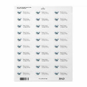 Trendy Gepersonaliseerd Walvis Retouradres Etiket (Full Sheet)