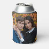 Trendy gepersonaliseerde 2 foto sjabloon dubbelzij blikjeskoeler (Blikje Achterkant)