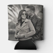 Trendy gepersonaliseerde 2 foto sjabloon dubbelzij blikjeskoeler (Achterkant)