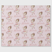 Trendy gepersonaliseerde ballet balletdanseres     cadeaupapier (Vlak)