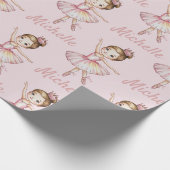 Trendy gepersonaliseerde ballet balletdanseres     cadeaupapier (Hoek)