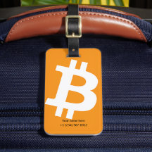 Trendy gepersonaliseerde Bitcoin Oranje Logo