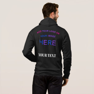 Trendy gepersonaliseerde branding zwart hoodie