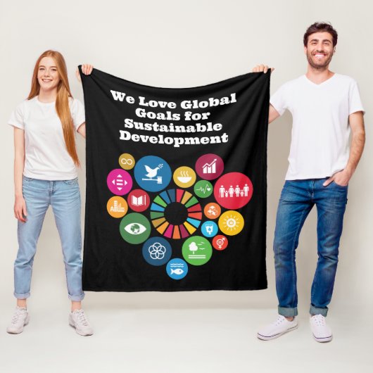 Trendy gepersonaliseerde cadeaus fleece deken (In situ)