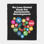 Trendy gepersonaliseerde cadeaus fleece deken (Voorkant)