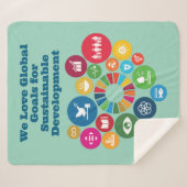 Trendy gepersonaliseerde cadeaus sherpa deken (Voorkant (horizontaal))