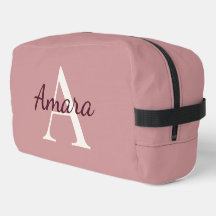 Trendy Gepersonaliseerde Dopp Kit | Theeroos Roze