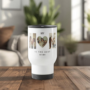 Trendy Gepersonaliseerde Foto MOM Hart Reisbeker