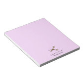 Trendy gepersonaliseerde gouden schaar kapsalon notitieblok (Schuin)