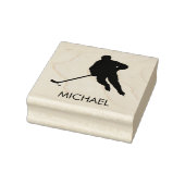 Trendy gepersonaliseerde hockey speler naam rubberstempel (Stempel)