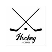 Trendy gepersonaliseerde hockey speler naam rubberstempel (Afrduk)
