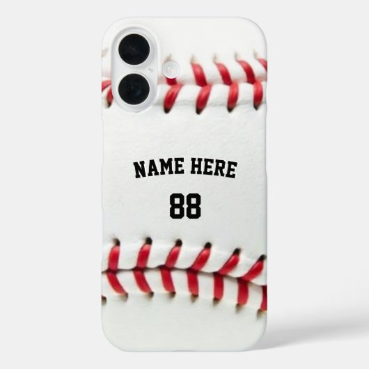 Trendy Gepersonaliseerde Honkbal Naam en Nummer Case-Mate iPhone Case (Achterkant)